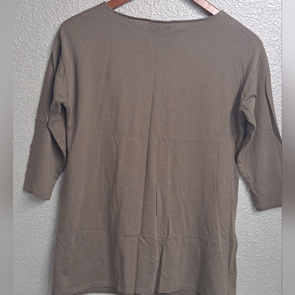 J. Jill Embroidered Olive Green Shirt  Size XS - Picture 8 of 10
